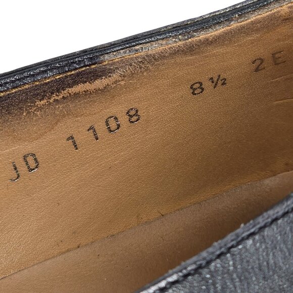 Salvatore Ferragamo Italy Tramezza 8.5 Black Calf Monk Strap Loafers Dress Shoes - Picture 10 of 10